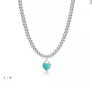 Return to Tiffany - Tiffany Blue Heart Tag Bead Necklace